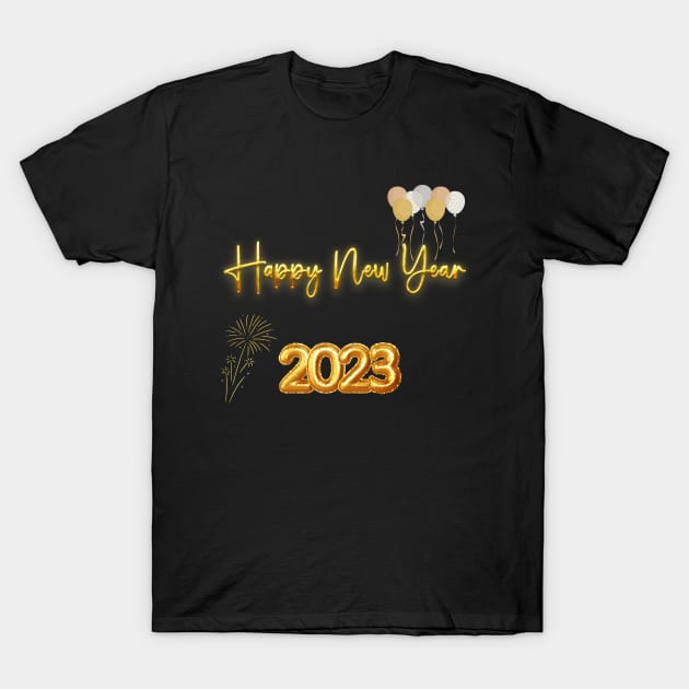 Happy New Year 2023 Party New Years Eve Holiday T-Shirt by patsuda